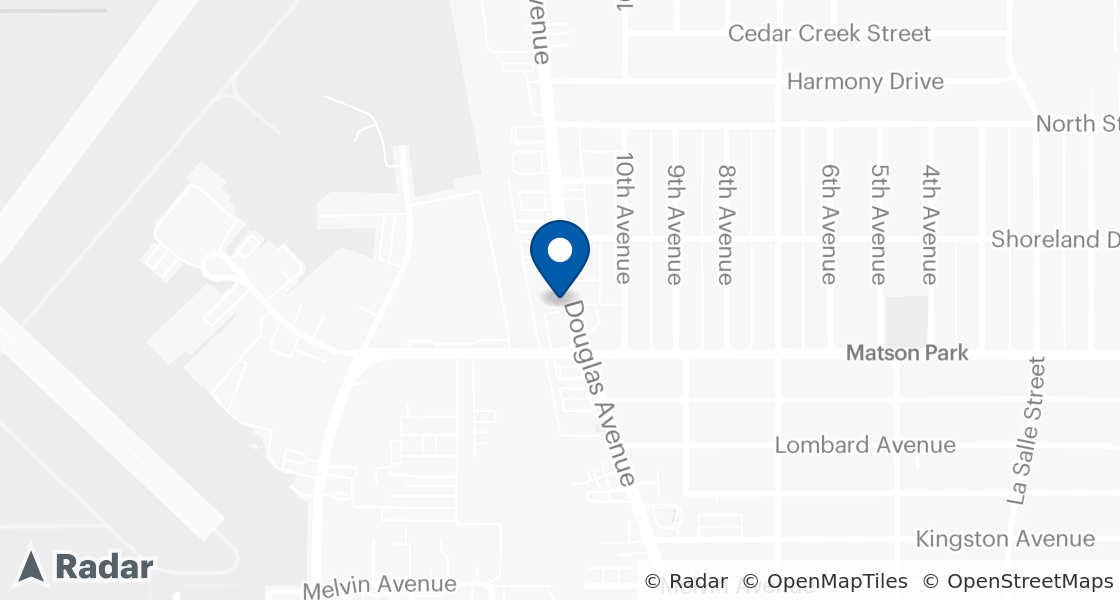Map of Dairy Queen Location:: 3320 Douglas Ave, Racine, WI, 53402-3750